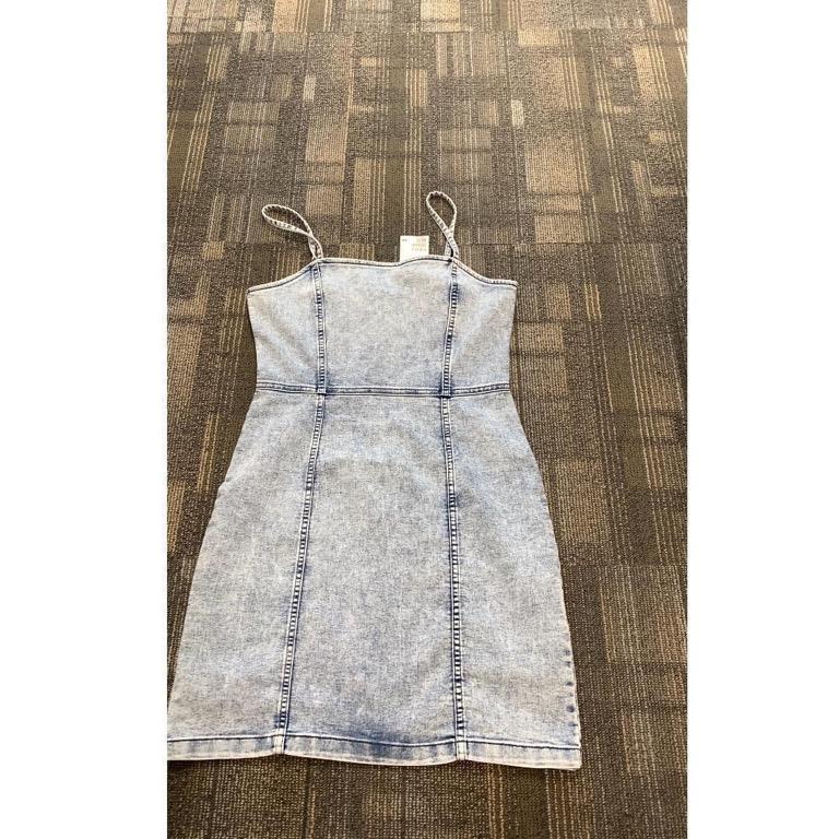 Bnwt H M Hm Denim Back Zip Cami Strappy Strap Basic Bodycon Bandage Fit Strappy Basic Back Zip Dress Work Dinner Dress Women S Fashion Clothes Dresses Skirts On Carousell