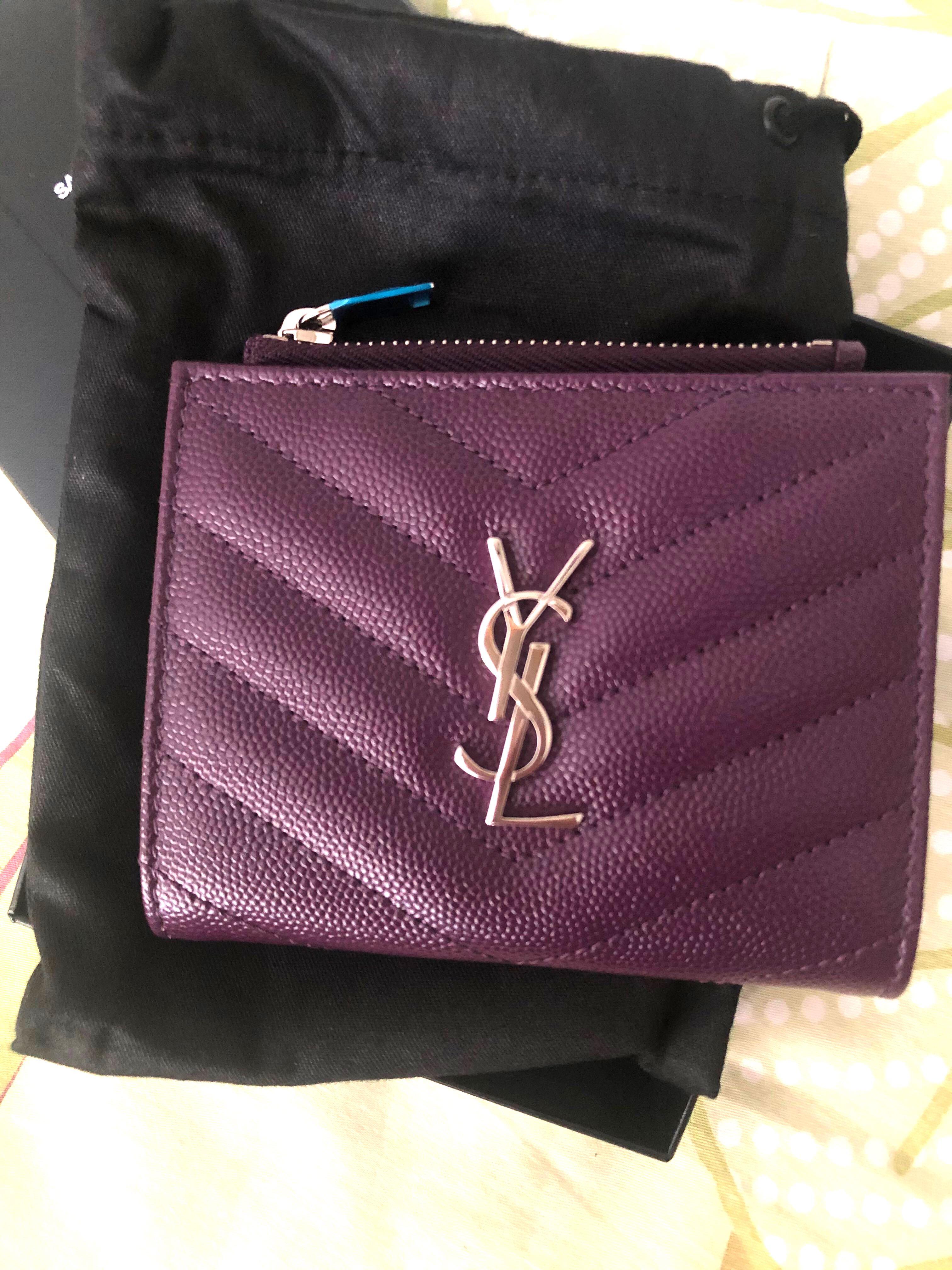 ysl wallet purple