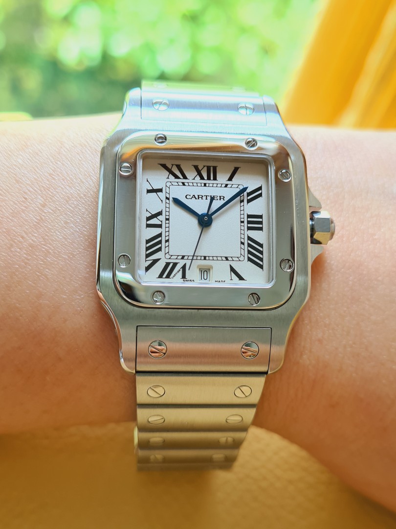 Cartier santos with date sale