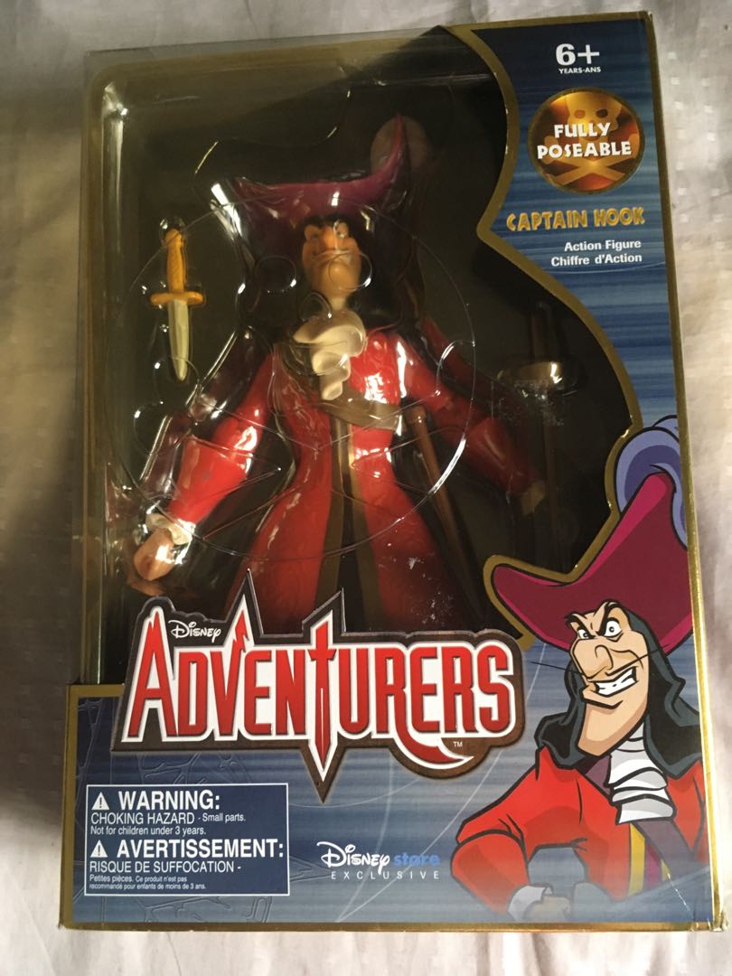 Disney Adventurers Fully Poseable Captain Hook : : Toys & Games