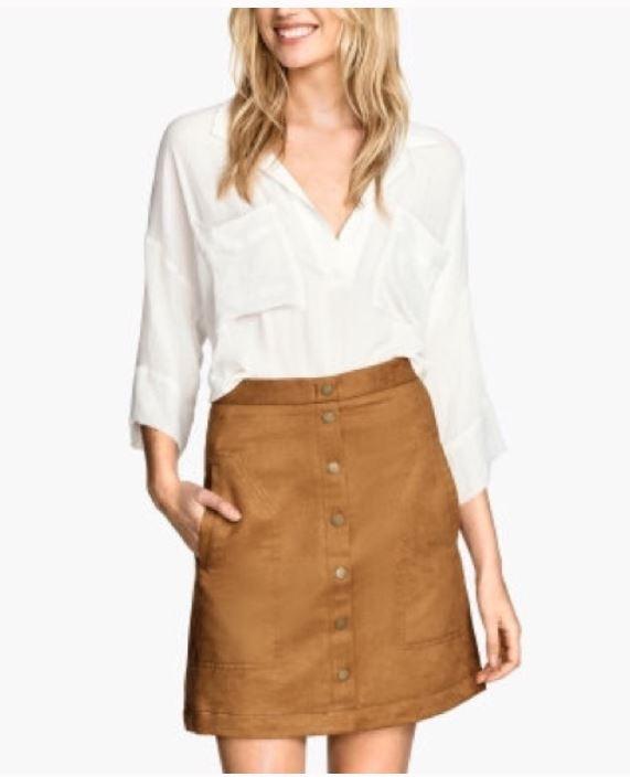 H&m button up skirt 2025