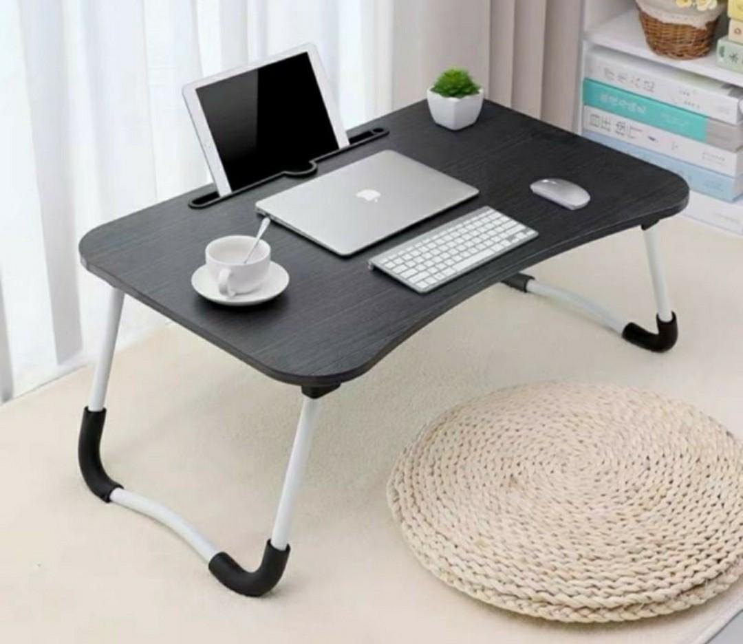 Foldable Laptop Desktop Study Bed Table With Cup Holder And Floor Desk Furniture Home Living Furniture Tables Sets On Carousell