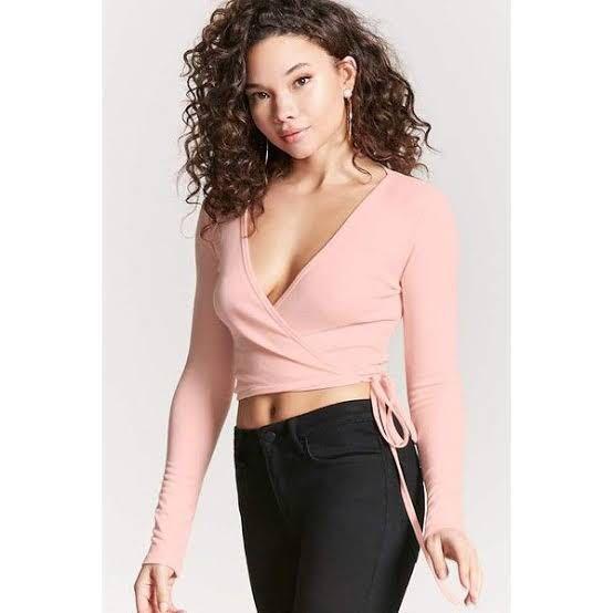Forever 21 wrap crop top outlet
