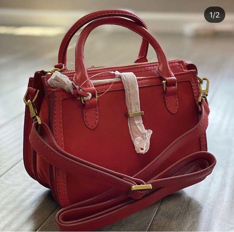 Fossil ryder hotsell mini satchel red