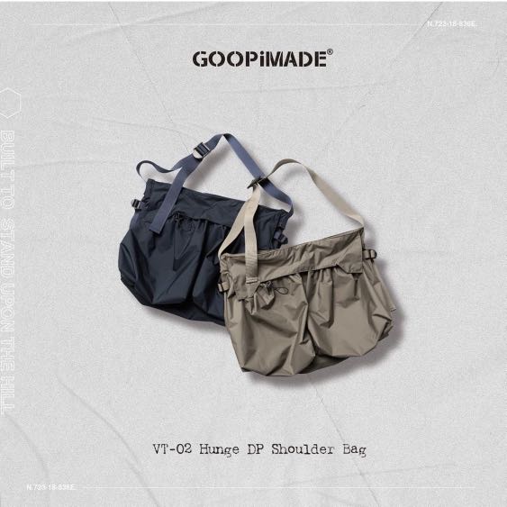 【全新卡其】Goopi-VT-02 Huge DP Shoulder Bag 【全新卡其】Goopi-VT-02 Huge DP Shoulder Bag
