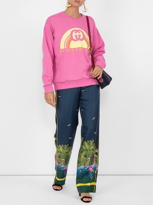 Gucci LOWEST POSSIBLE PRICE Sweater featuring a graphic and Blind for Love at front Size S