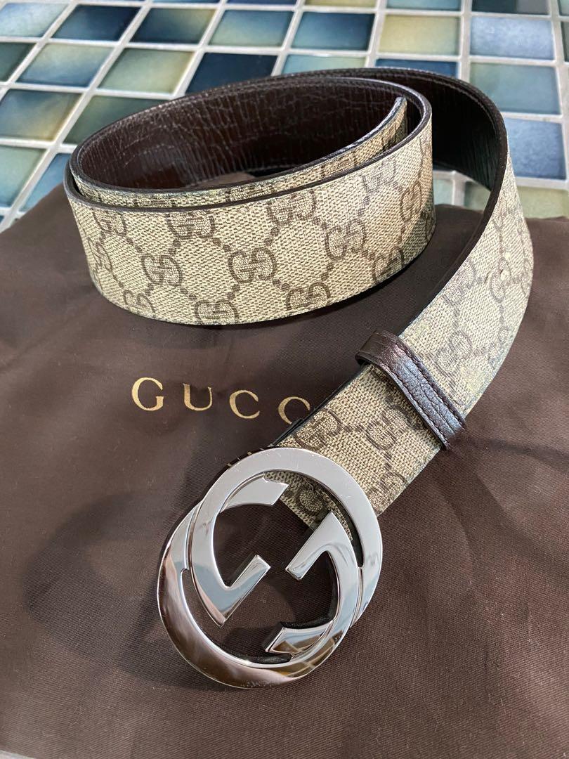 Used gucci top belt mens