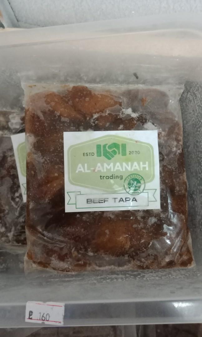 Halal Beef Tapa by Al Amanah (Category: Local Eats) located in Manila. Submitted by arajenterprises (Listing ID 1034789779, Image 1). Description: *Al Amanah Beef tapa 250g 180.00 *Guaranteed Halal 100% *Beef with less fats *No preservatives *Made by Muslim Brother of Al Amanah trading See our store Ameena's Halal Corner located 730 Earnshaw St. Sampaloc Manila *discount for reseller minimum of 10 orders #halalgoods #supporthalal.