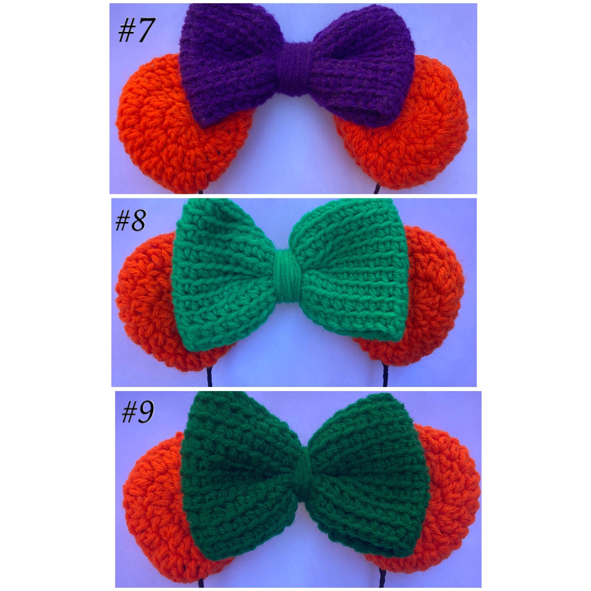 Handmade crochet Minnie Mouse headband ears inspired