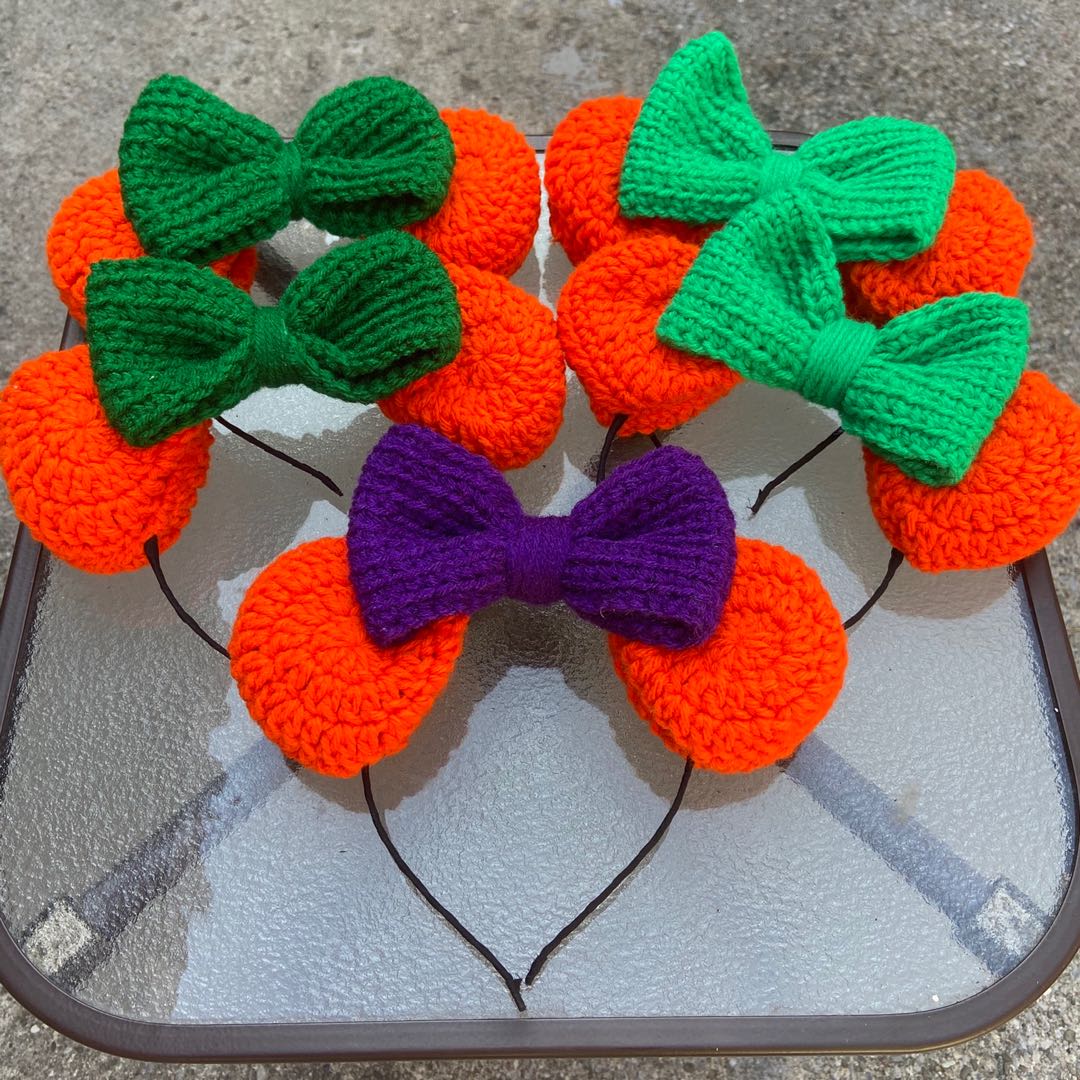 Handmade crochet Minnie Mouse headband ears inspired