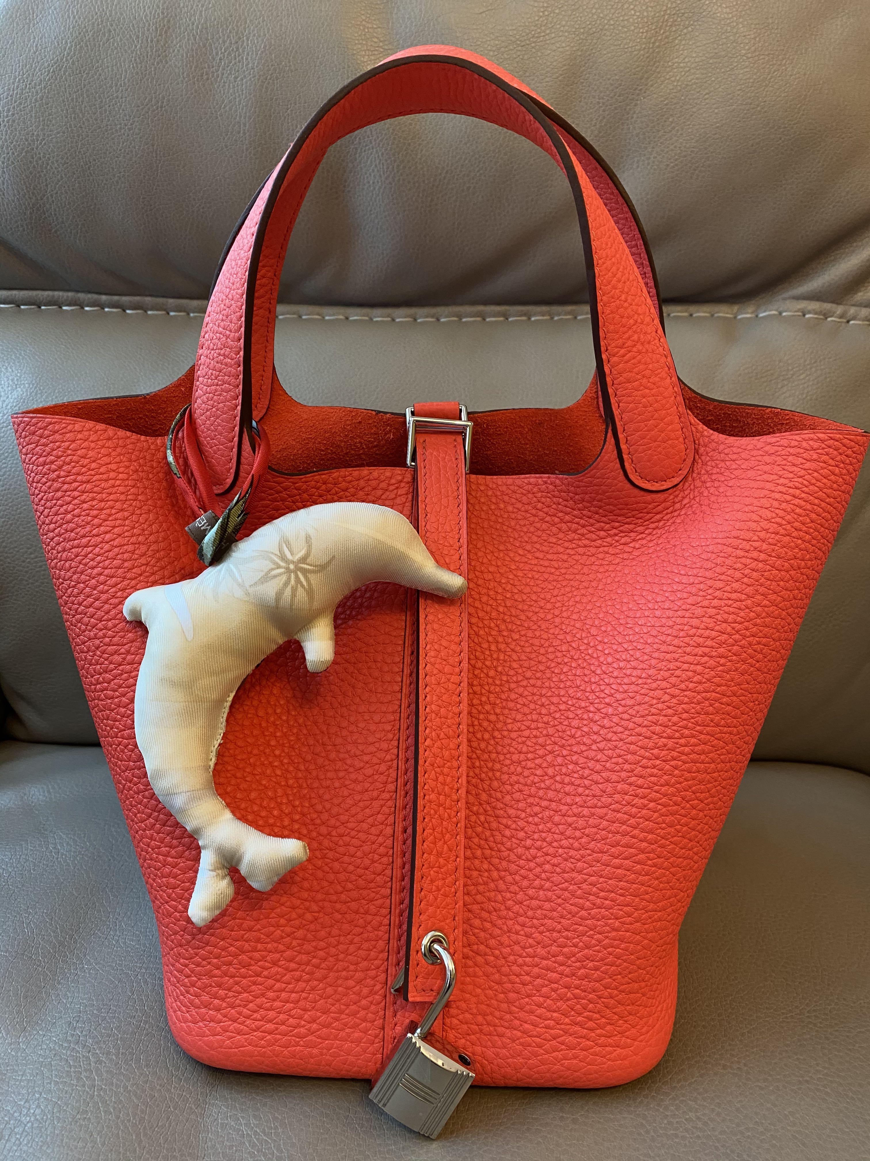 Hermes Picotin 18 Rose Texas GHW Y Stamp