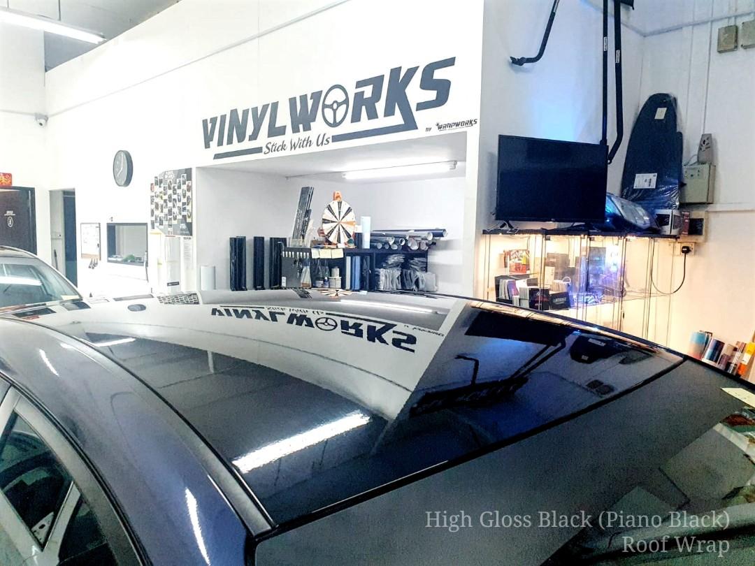 High Gloss Black Piano Black Vinyl Sticker Roof Wrap Car Accessories Accessories On Carousell