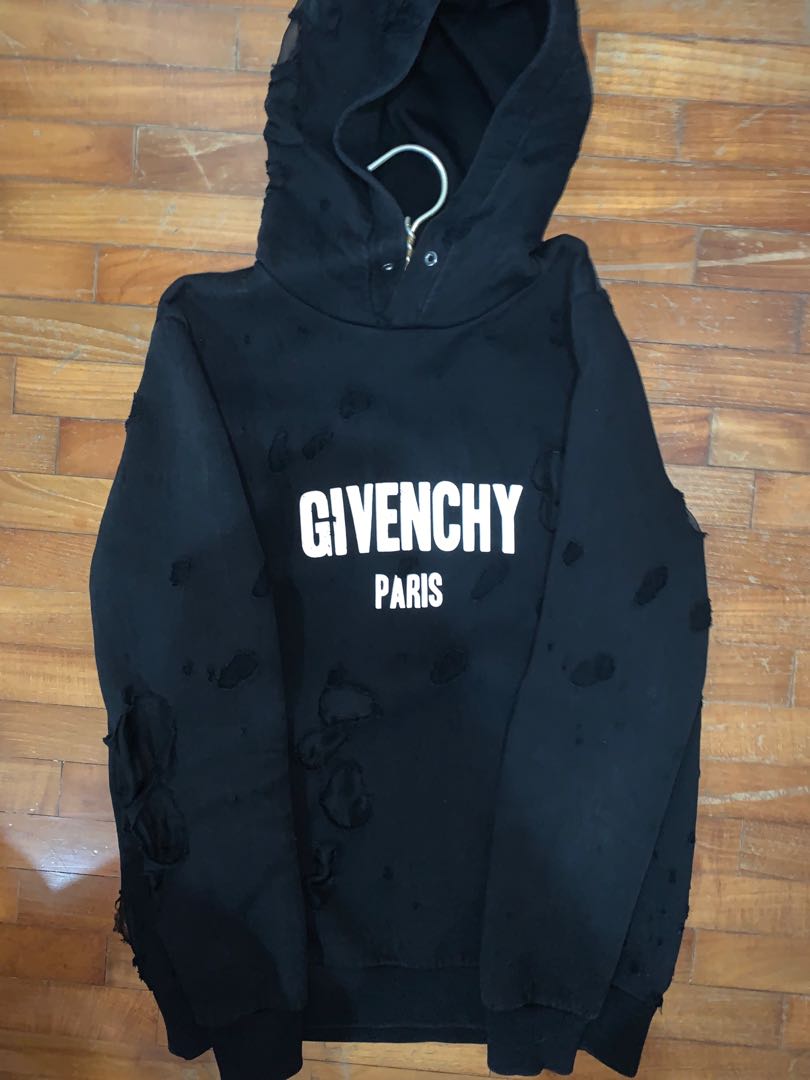 Givenchy distressed logo hoodie sale