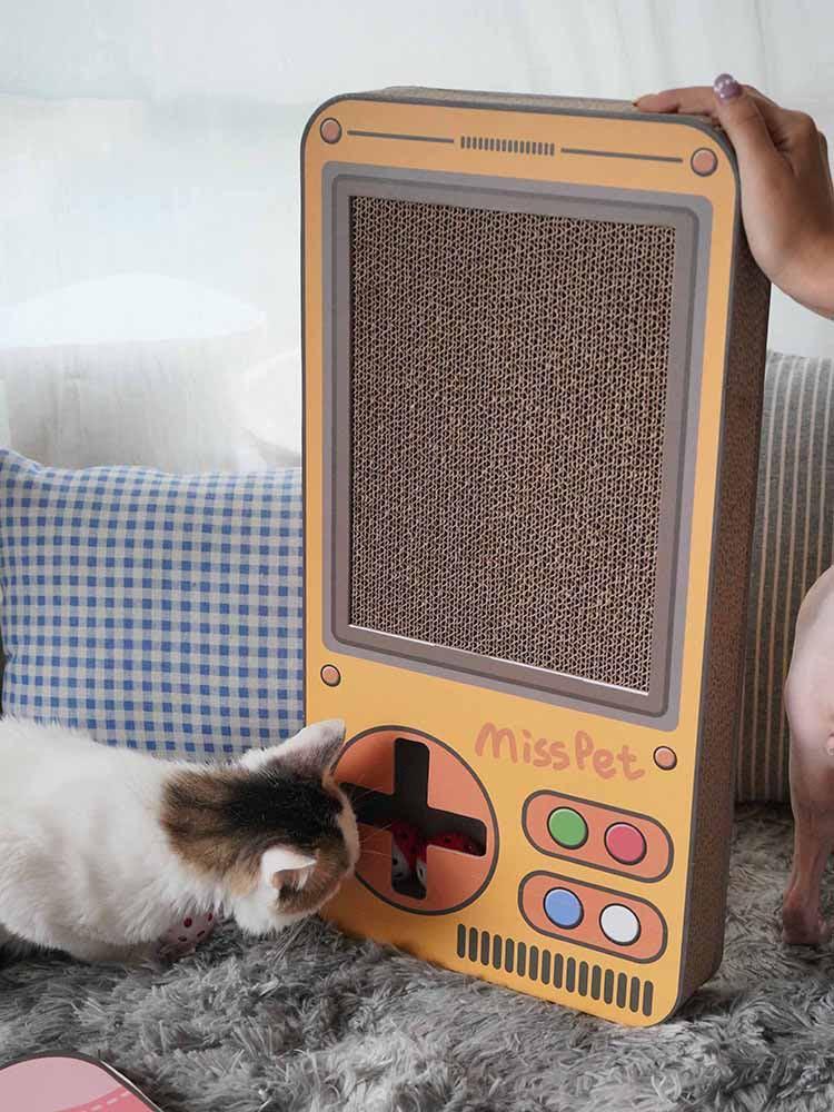 Instock Misspet Cat Scratcher Game Console Phone Styling Corrugated Paper Bell Ball Pet Supplies For Cats Cat Accessories On Carousell