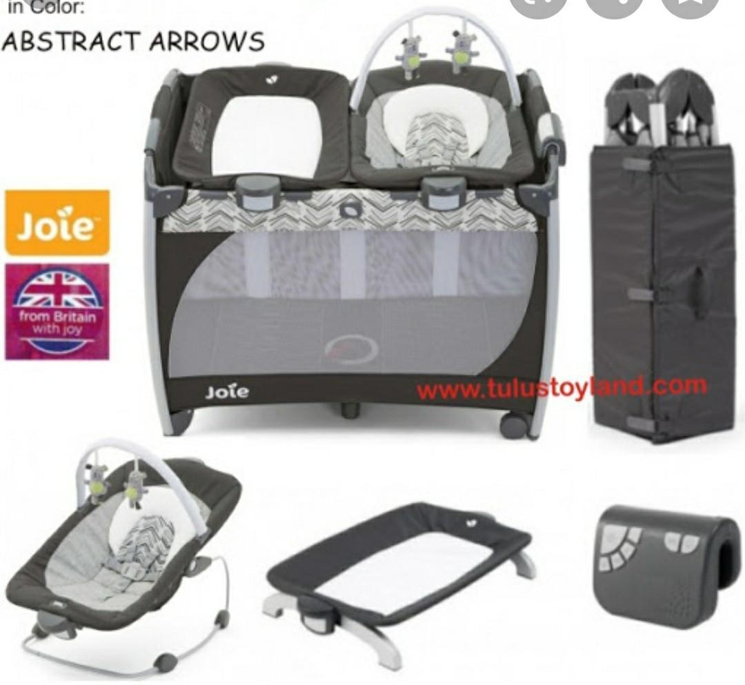 Joie excursion change and bounce travel cot full set Babies Kids Baby Nursery Kids Furniture Cots Cribs on Carousell