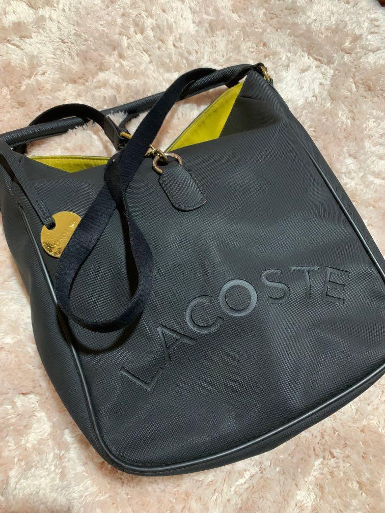 Lacoste bucket bag black (Category: Tote Bags) located in Manila. Submitted by bchrssm (Listing ID 1034820320, Image 1). Description: Original Lacoste bucket bag Used but not abused 💕 Price is negotiable.