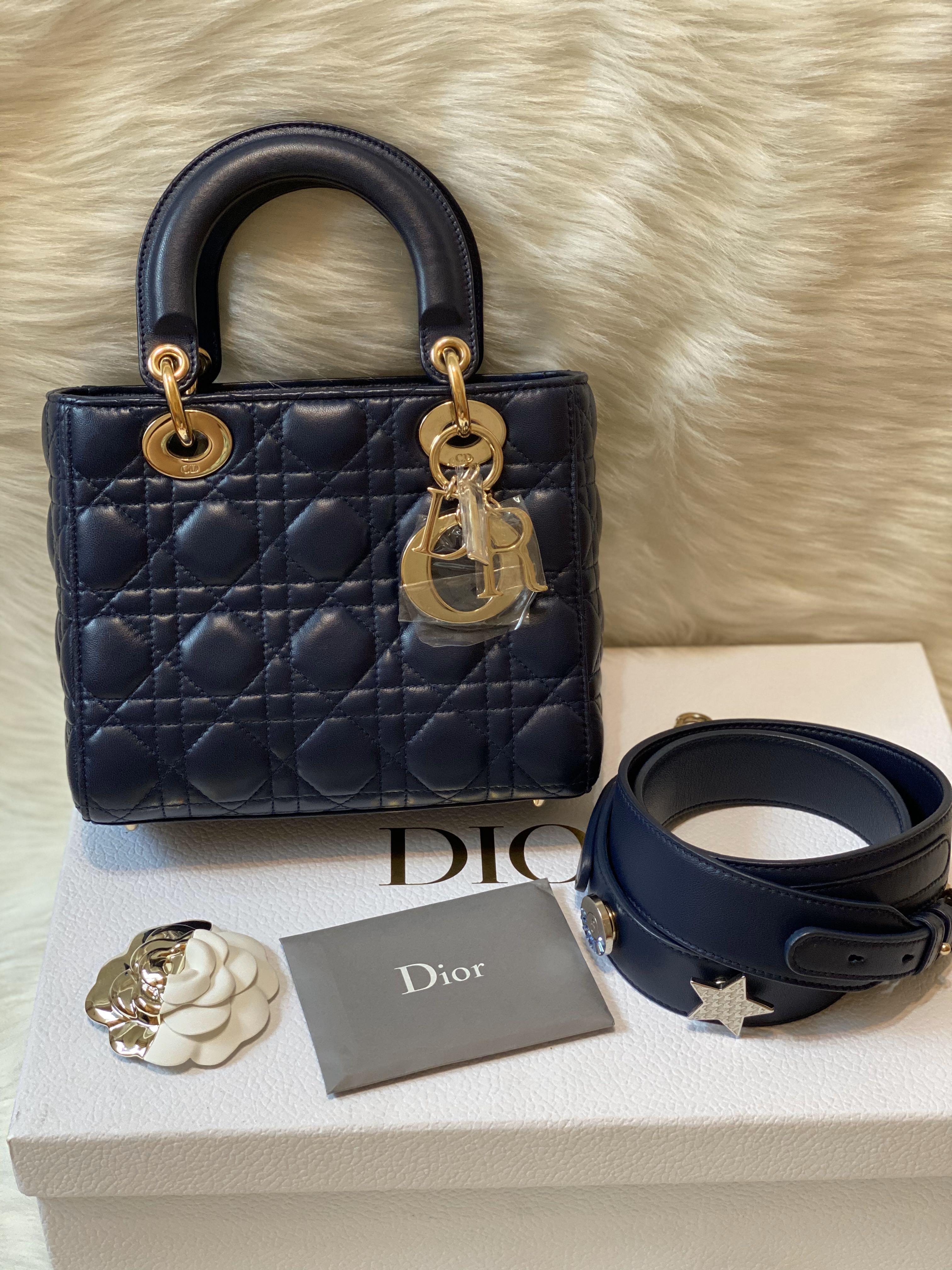 Lady Dior Small Size Navy With Lghw Luxury Bags Wallets Handbags On Carousell