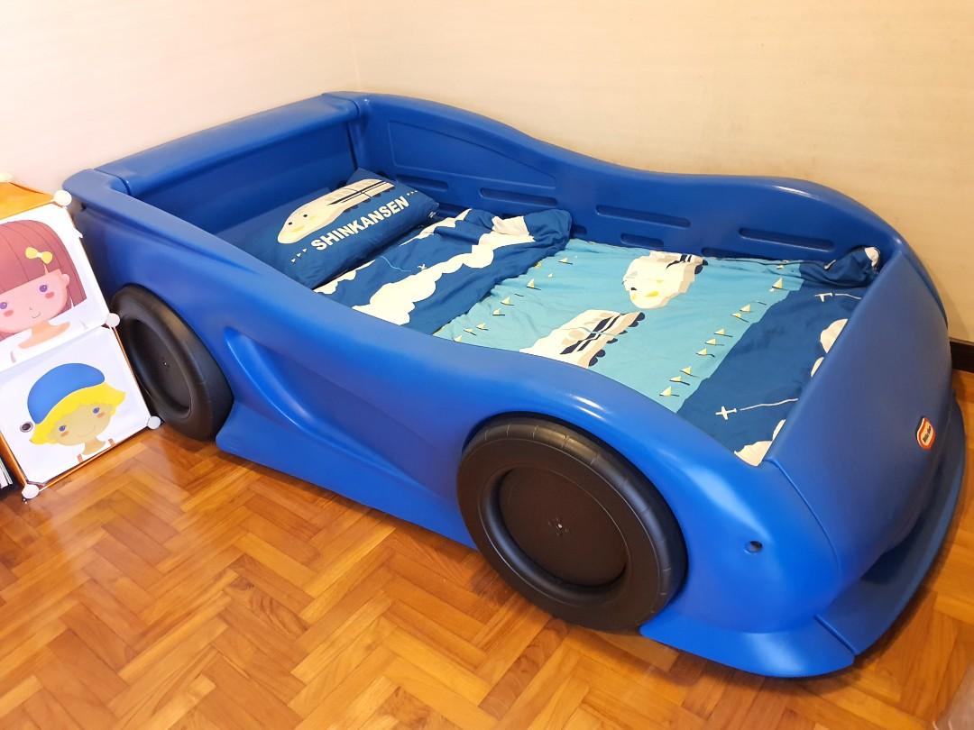 Little Tikes BLUE SPORTS CAR TWIN BED, Babies & Kids, Baby Nursery
