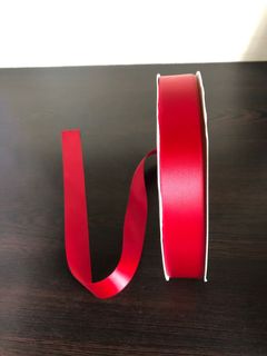 Marsala/Scarlet Red Ribbon 1 inch, Hobbies & Toys, Stationary & Craft,  Craft Supplies & Tools on Carousell