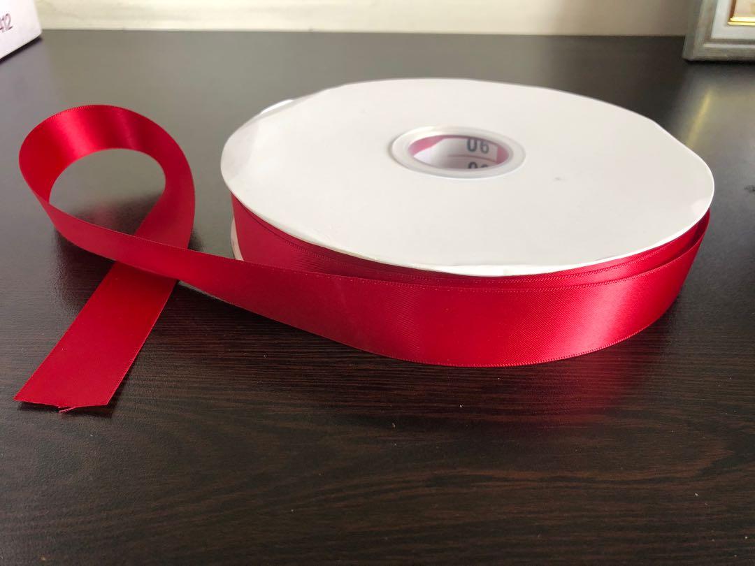 Marsala/Scarlet Red Ribbon 1 inch, Hobbies & Toys, Stationary