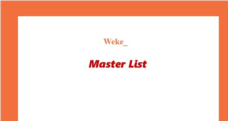 Figures / video games Master List 1, Everything Else on