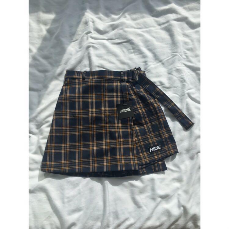 Mixxmix HIDE Plaid Skirt Women s Fashion Bottoms Skirts on