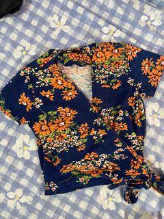Mossimo Floral wrap around top