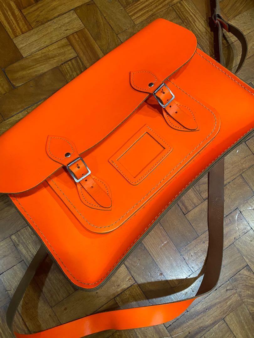 Neon Orange Satchel Bag (Category: Luxury Bags & Wallets) located in Quezon City. Submitted by rjalpaca (Listing ID 1034766648, Image 1). Description: Genuine leather .