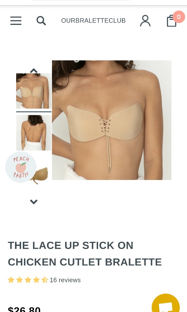 the u u stick on chicken cutlet bralette