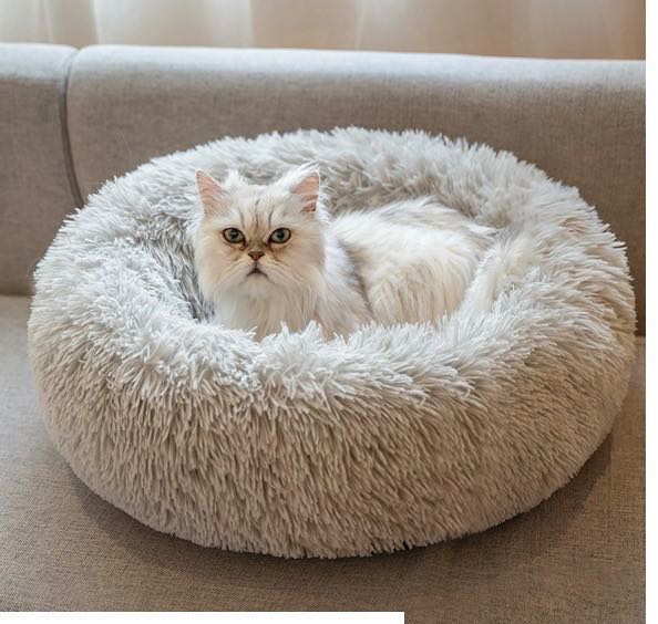 furry cat bed
