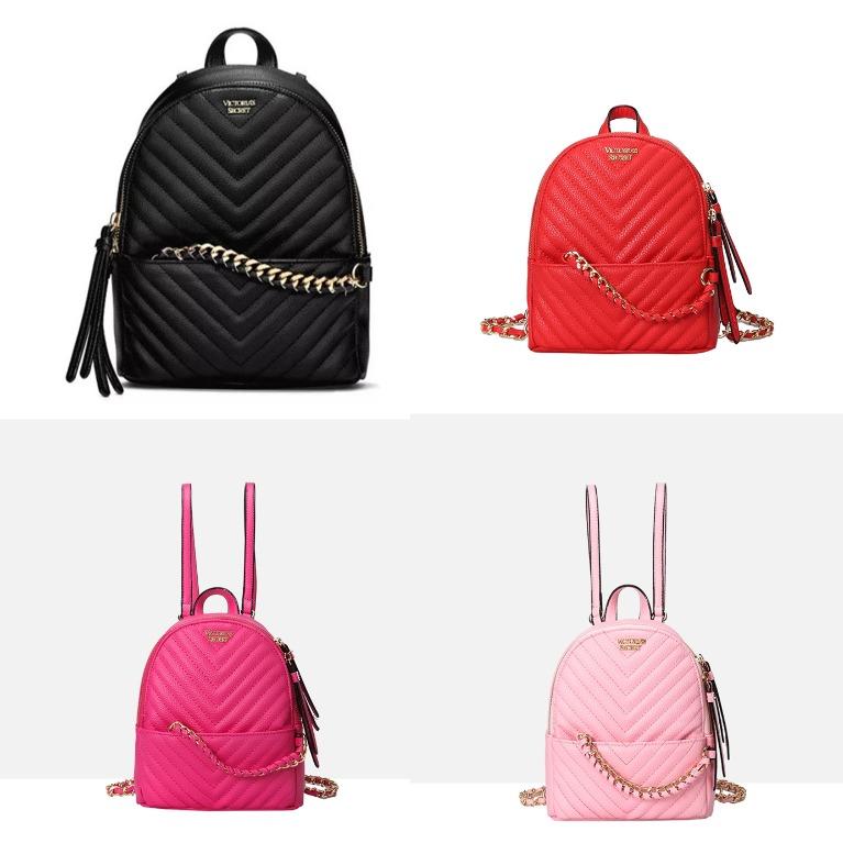 victoria secret hot pink backpack