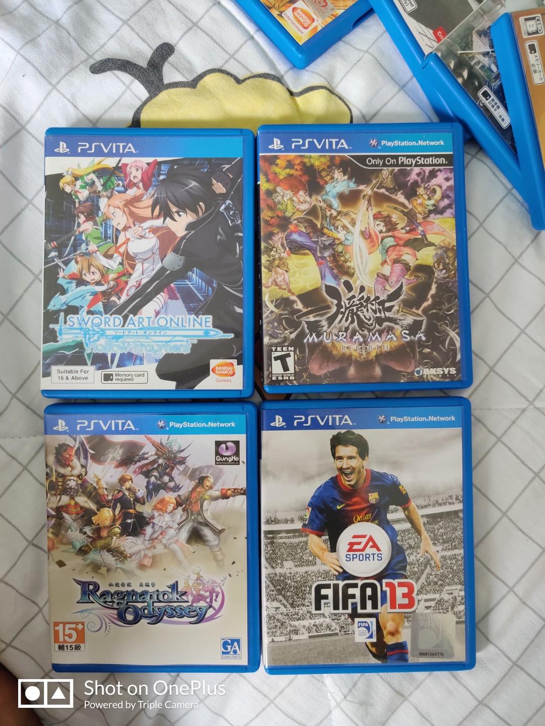 Ps Vita games Sword art online, Ragnarok Odyssey,Muramasa and FIFA 13