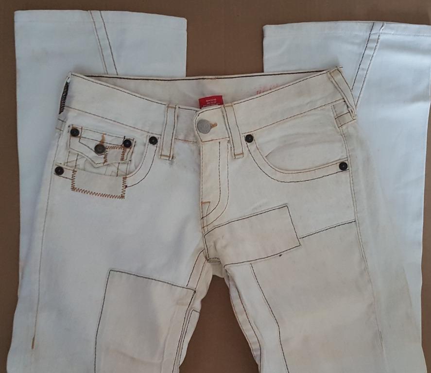 true religion pants white