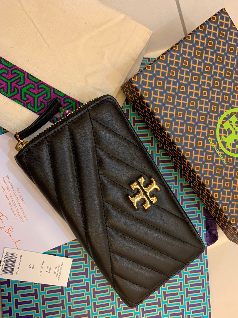 UNBOXING] TORY BURCH KIRA CHEVRON ZIP CONTINENTAL WALLET REVIEW