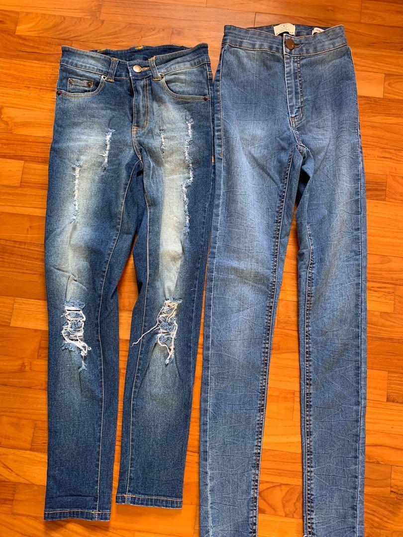 ripped jean jeggings
