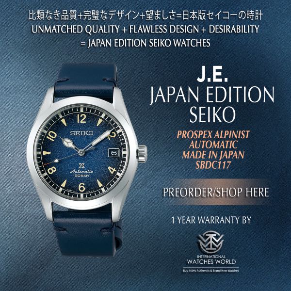 SEIKO JAPAN EDITION PROSPEX ALPINIST AUTOMATIC LEATHER BAND SBDC117 BLUE  DIAL, Mobile Phones & Gadgets, Wearables & Smart Watches on Carousell