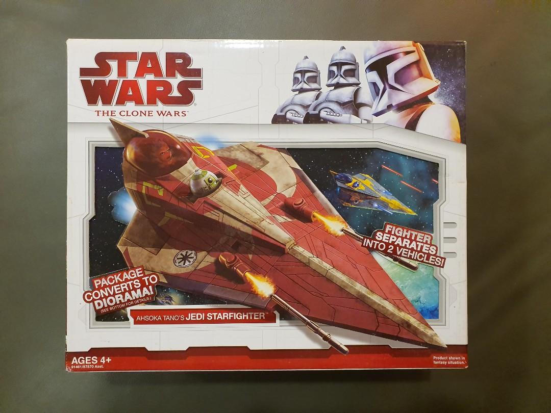 Star Wars Hasbro Clone Wars Ahsoka Tano Jedi Starfighter Toys Games Bricks Figurines On Carousell