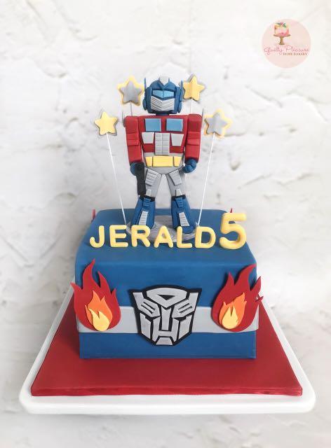 Transformer Optimus Prime Birthday Cake Food Drinks Homemade Bakes On Carousell