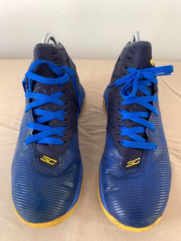 Under Armour Curry 3 3C Basketball Sneakers Blue Ribbed Shoes Size