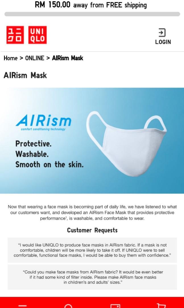 Uniqlo Airism Mask Personal Shopper Service Back In Stock Health Beauty Perfumes Nail Care Others On Carousell Cupão de desconto e código promocional uniqlo ◦ janeiro 2021. carousell