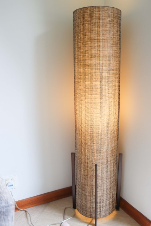 Weave Greige Floor Lamp Crate Barrel Furniture Home Living