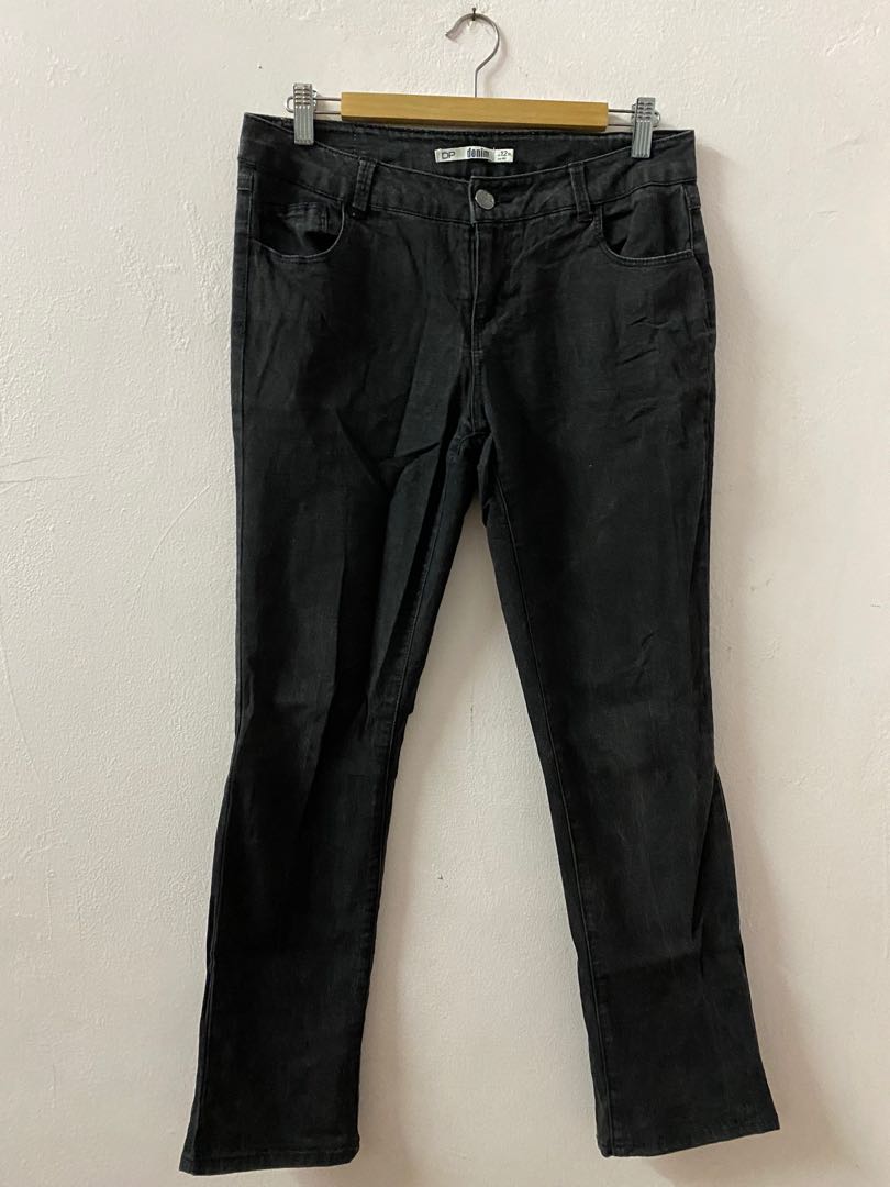 womens faded black jeans