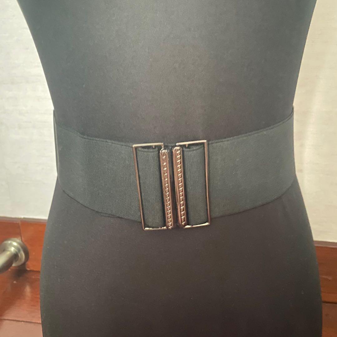 6cm wide Black elastic waist belt for 