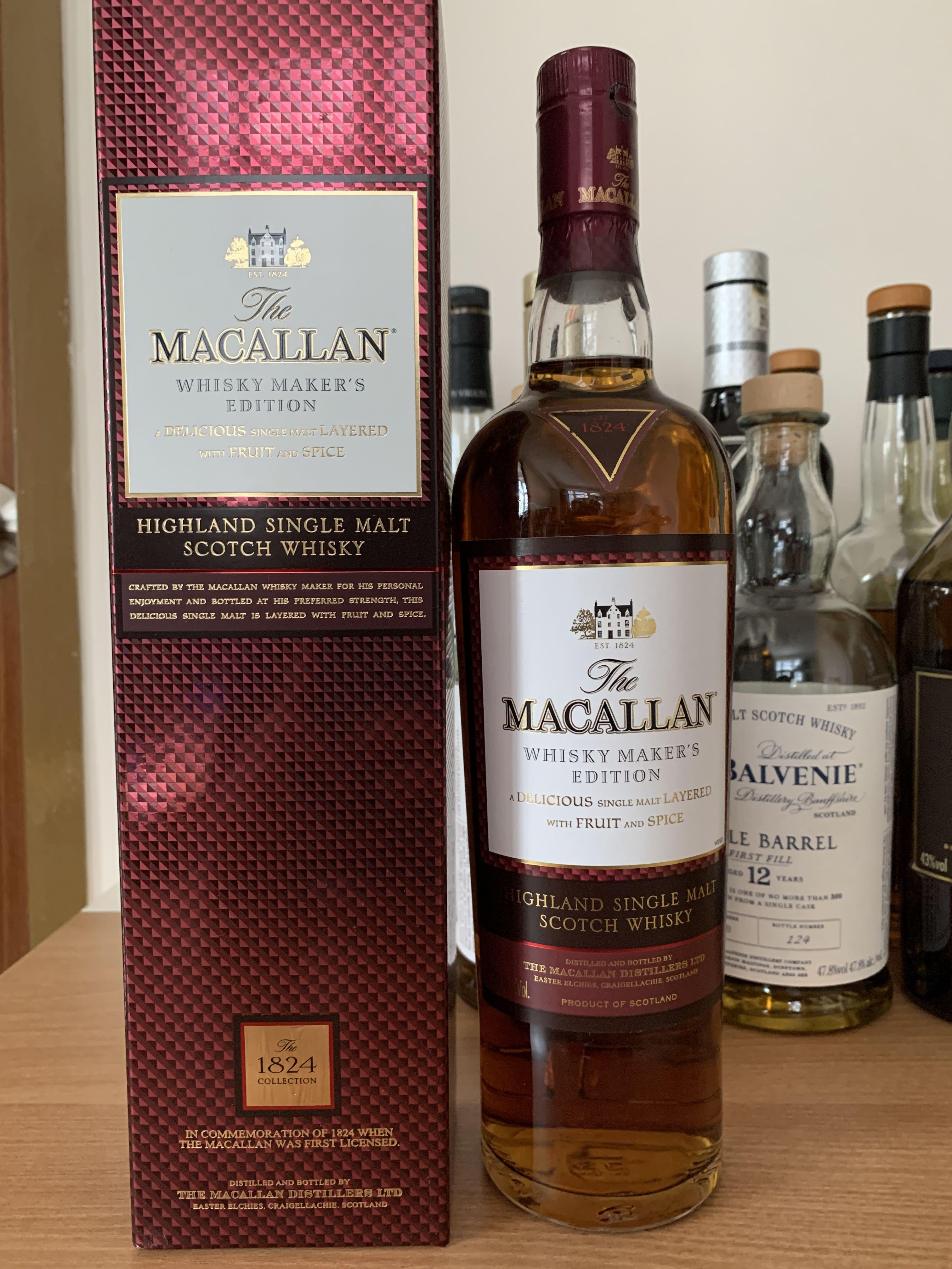 舊版1824 停產macallan Maker S Edition Sherry Cask 嘢食 嘢飲 酒精飲料 Carousell