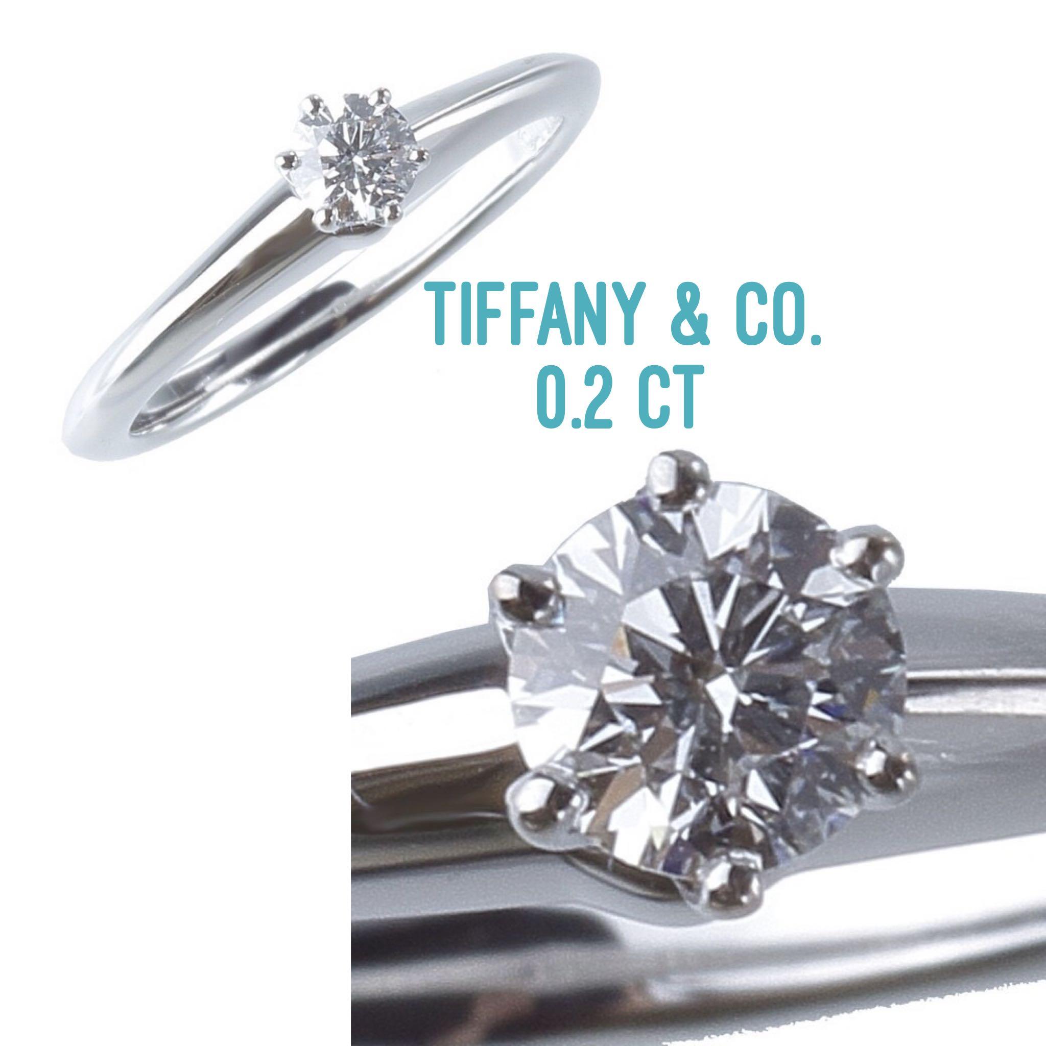 日本預訂 Tiffany Co Setting 0 2ct Diamond Ring 蒂芙尼中古鑽石戒指 名牌 首飾 Carousell