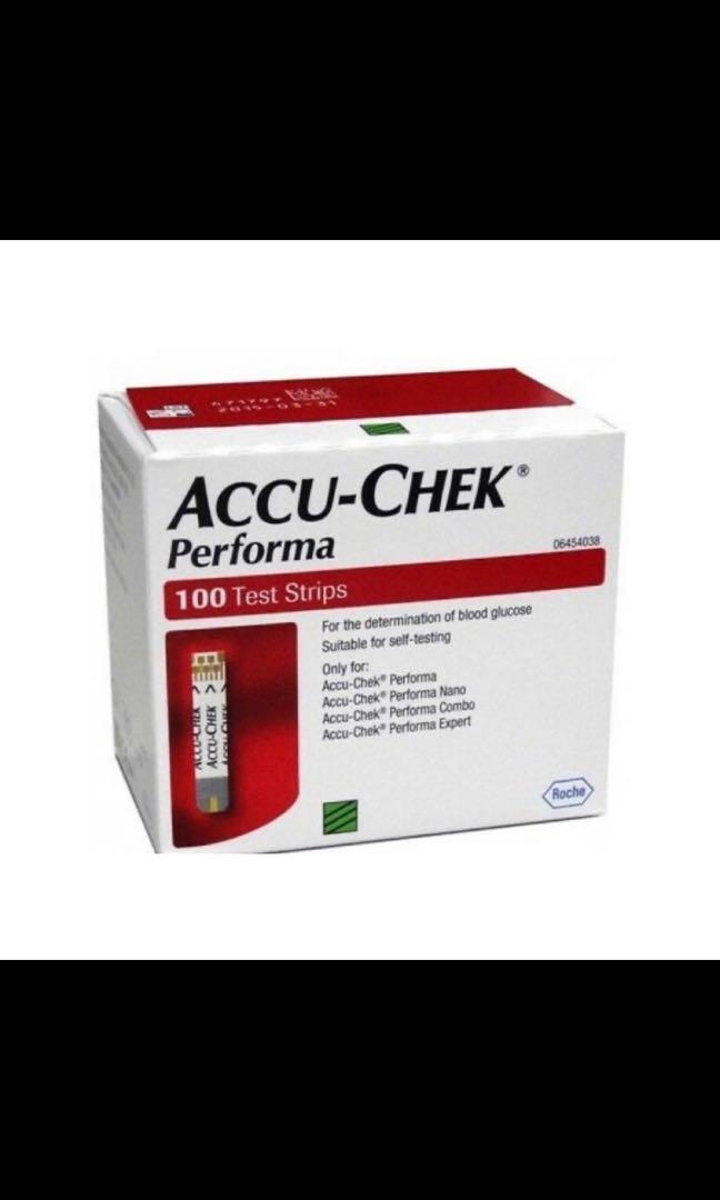 AccuChek Performa 100 Test Strips (Expire on April 2023), Health