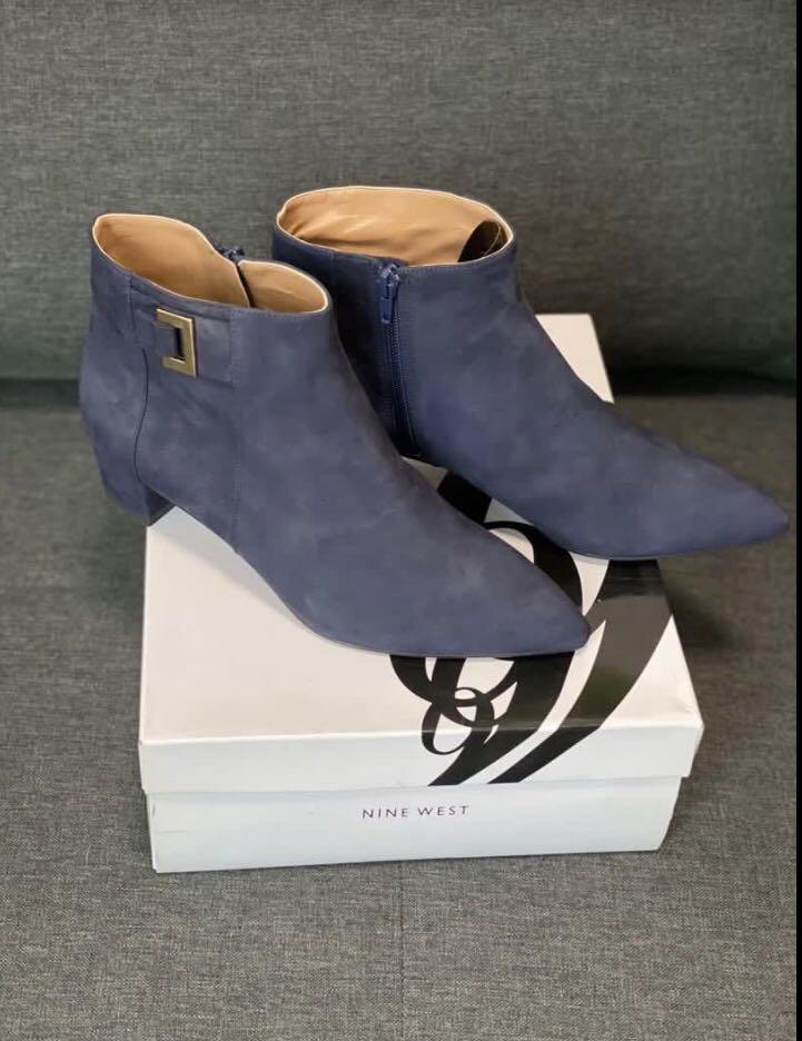 Nine west hotsell blue suede booties