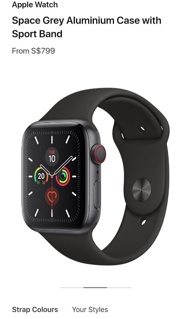Brand new Apple iwatch Series 5 44mm Space Grey GPS Cellular Mobile Phones Gadgets Wearables Smart Watches on Carousell