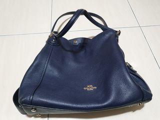 Authentic coach navy blue handbag