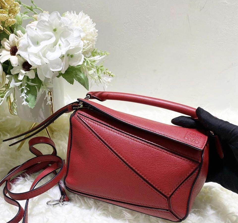 loewe mini puzzle bag red TGS A.A